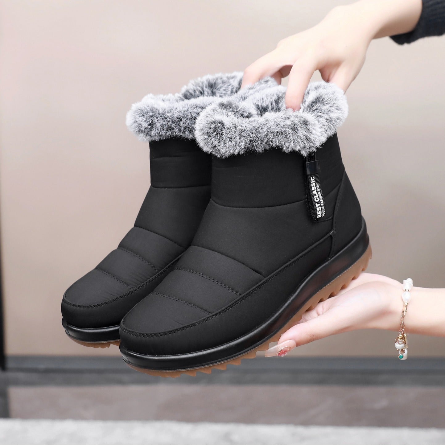 Bottes d'Hiver Chaudes et Stylées