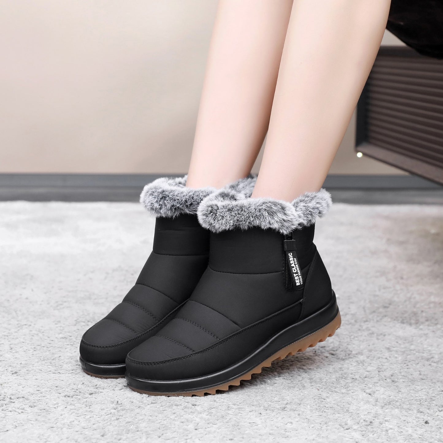 Bottes d'Hiver Chaudes et Stylées