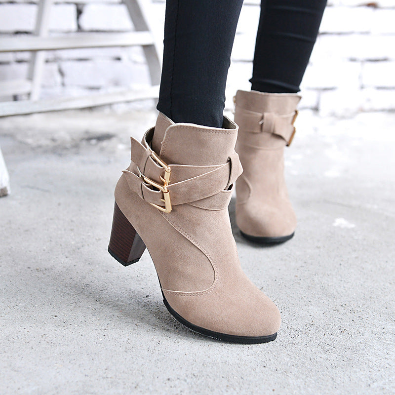Bottines à Talons Hauts en Suède