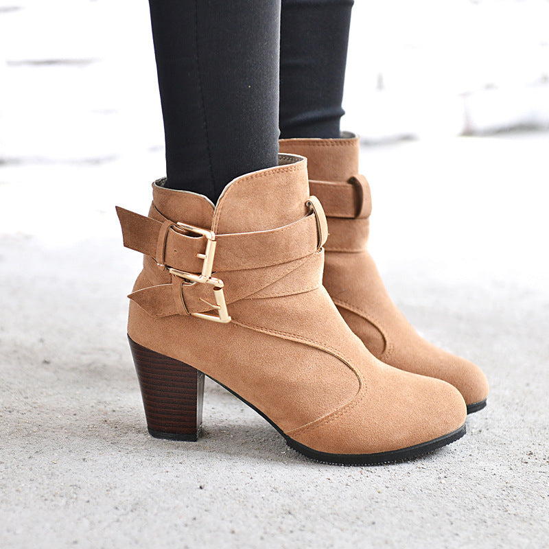 Bottines à Talons Hauts en Suède