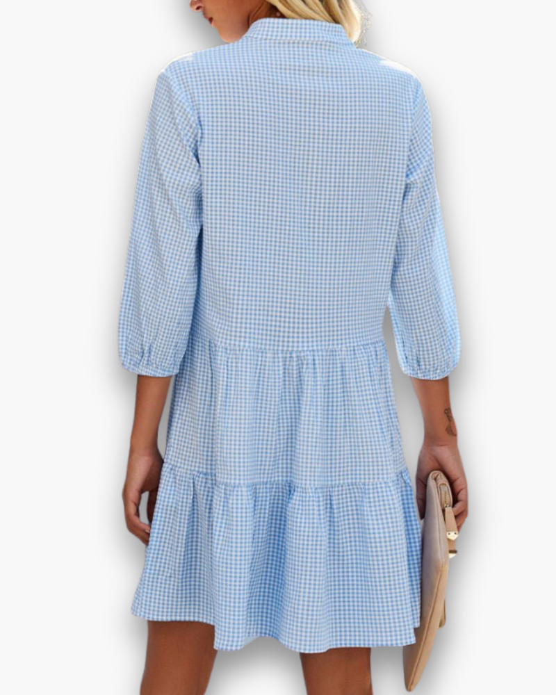 Léopoldine – Robe à Carreaux pour Femmes – Moderne & Chic