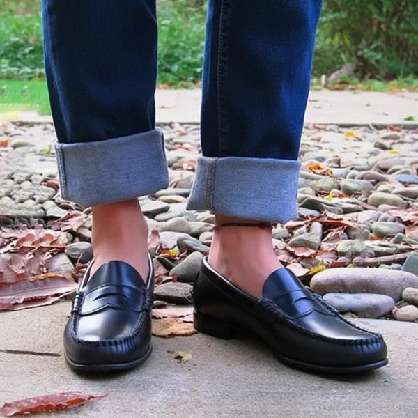 Moc Toe Black Loafers for Women β Timeless Elegance & Comfort