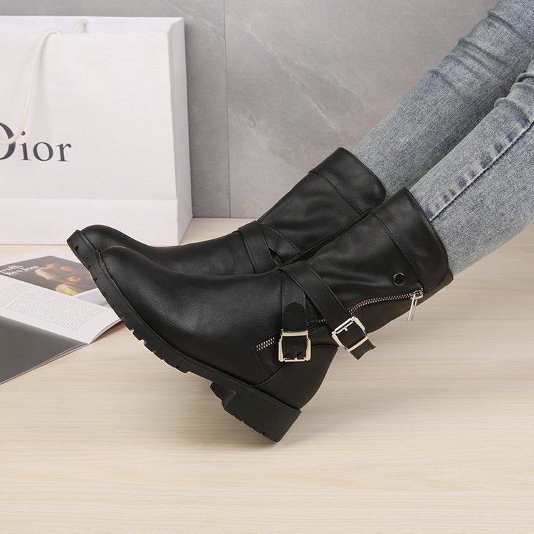 Bottes Martin Talon Bas
