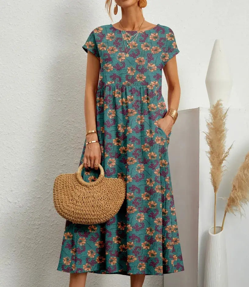 A-Line Summer Dress for Women – Elegant Floral Design 9