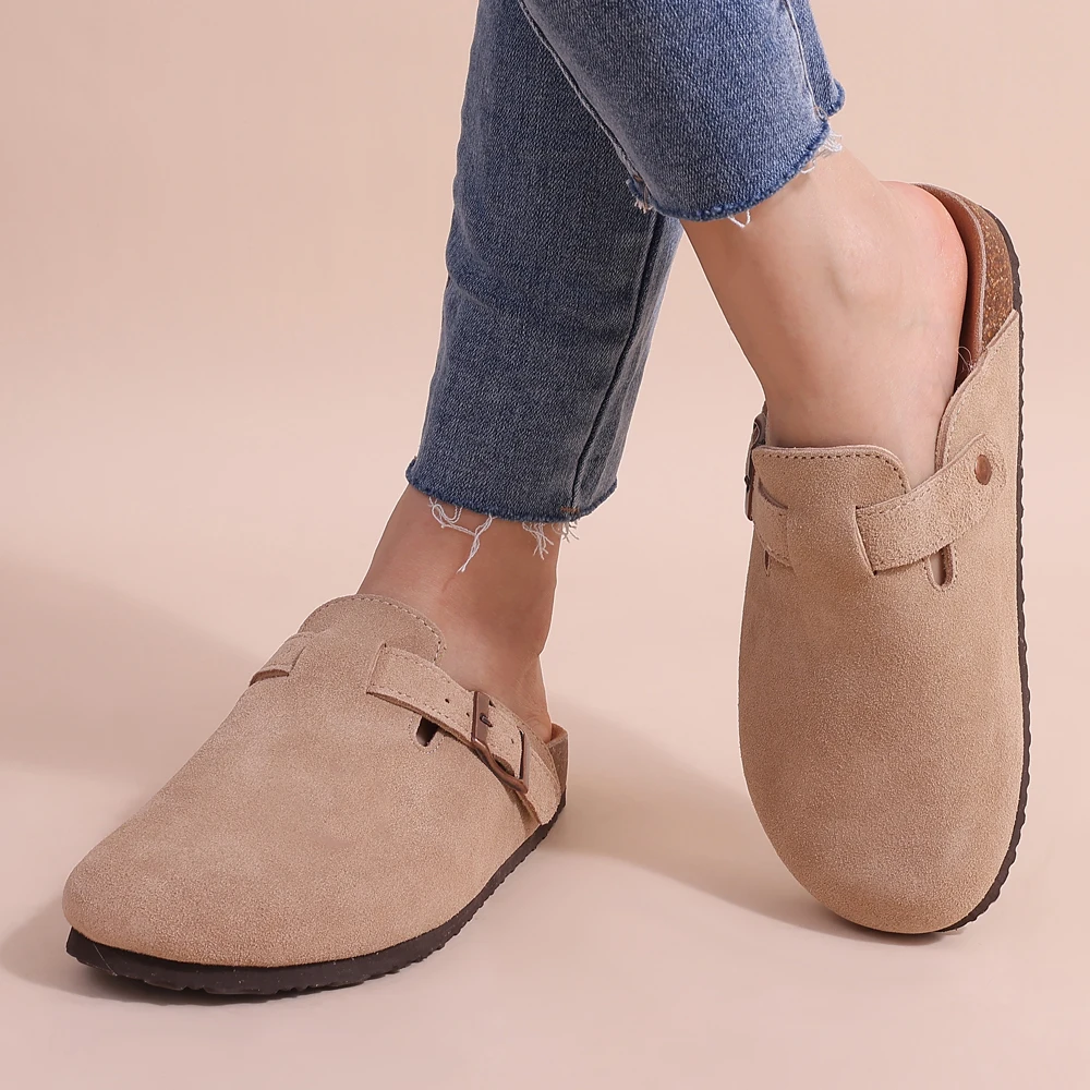 Adjustable Buckle Mule Slippers for Women – Cozy & Versatile Comfort