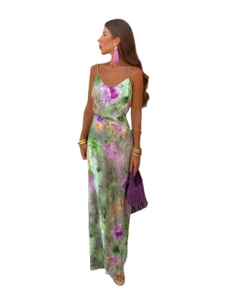Anisten – Robe Longue Femme – Élégante avec Imprimé Halo-Dye pour l'Été 1