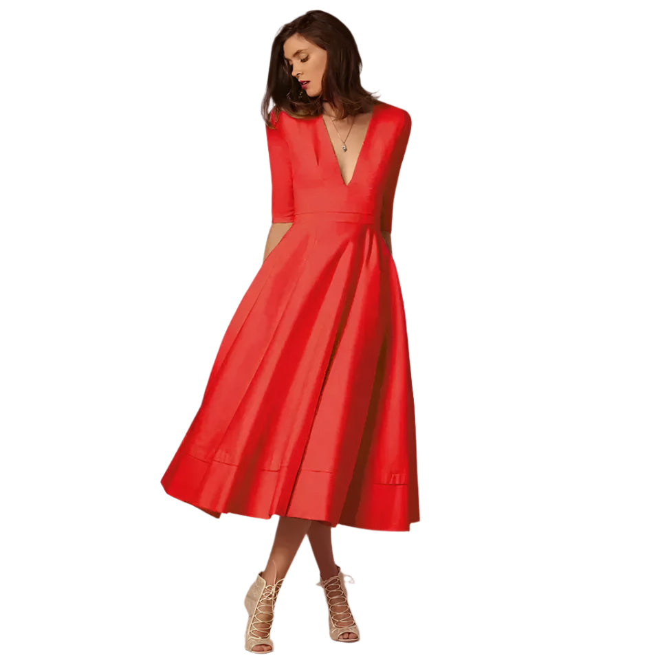 Azmira – Robe Midi Femme A-Ligne – Élégante & Chic 5