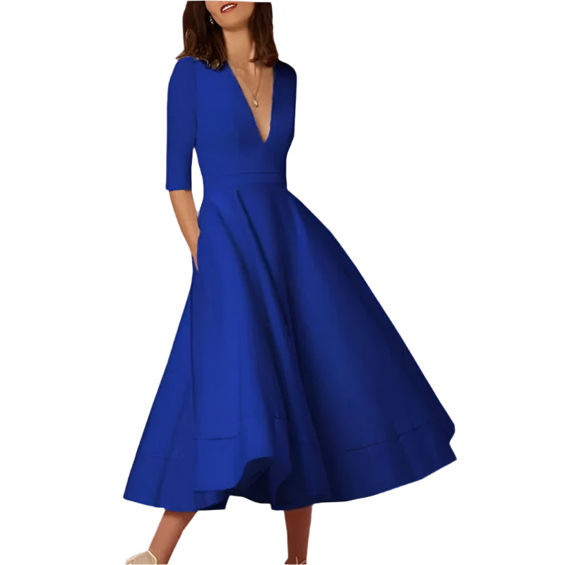 Azmira – Robe Midi Femme A-Ligne – Élégante & Chic 6