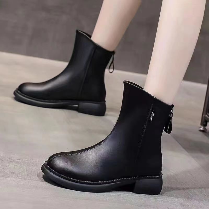 Back Zipper Winter Boots for Women – Stylish & Comfortable