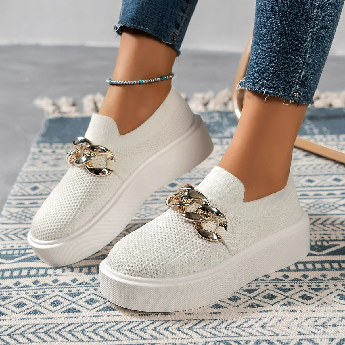 Breathable Slip-On Sneakers for Women – Stylish & Comfortable