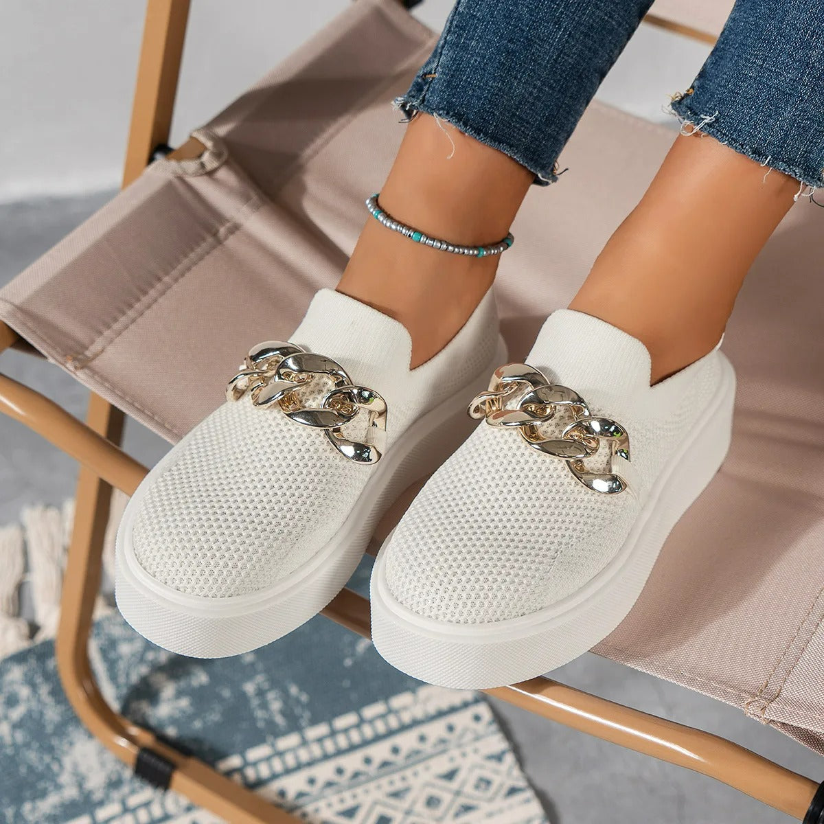 Breathable Slip-On Sneakers for Women – Stylish & Comfortable