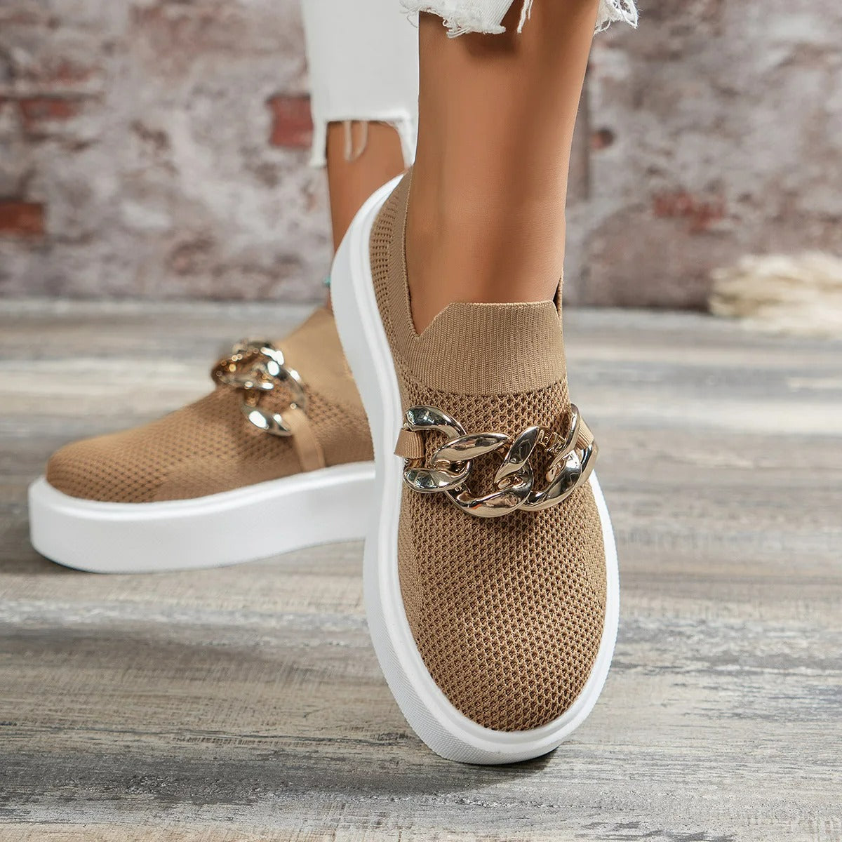 Breathable Slip-On Sneakers for Women – Stylish & Comfortable