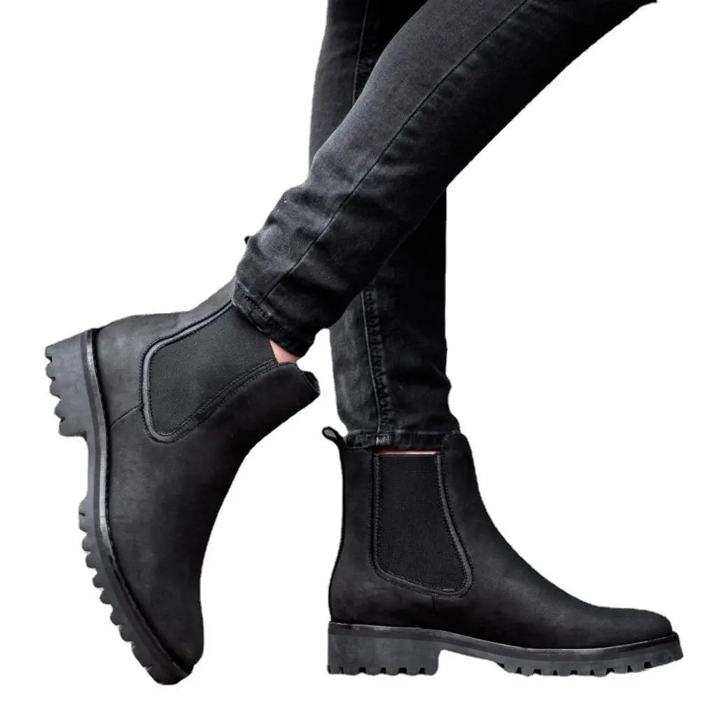 Casual Platform Ankle Boots for Women – Chic & Comfortable
