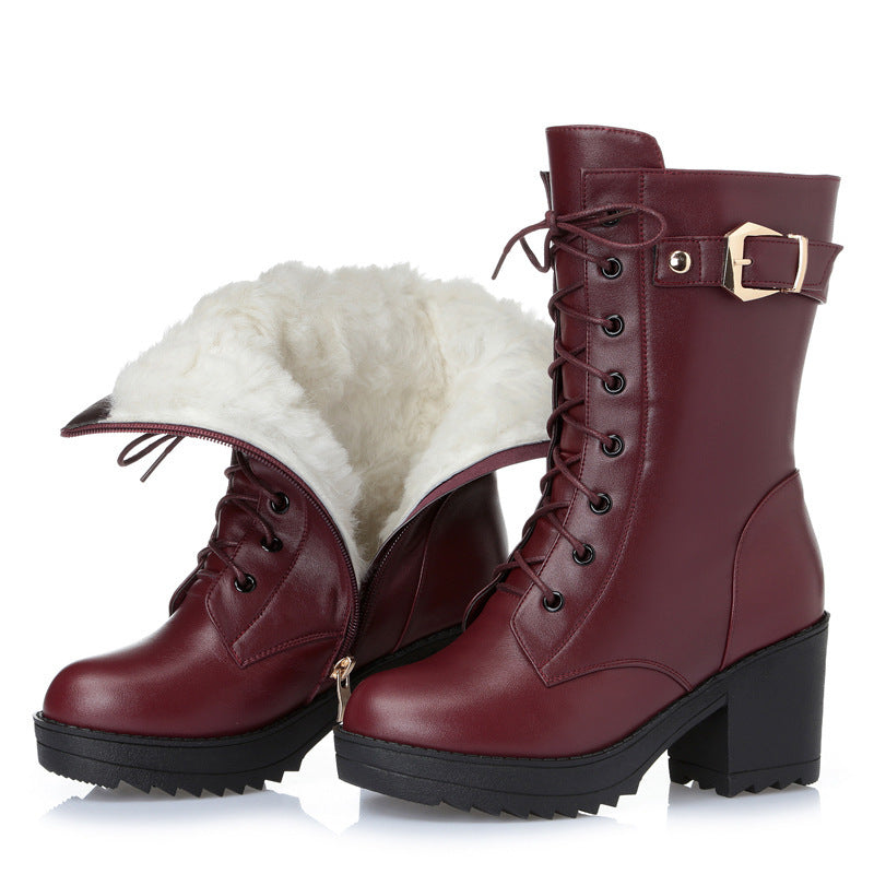 Chic Black Ankle Boots for Women – Stylish & Warm with Non-Slip Sole