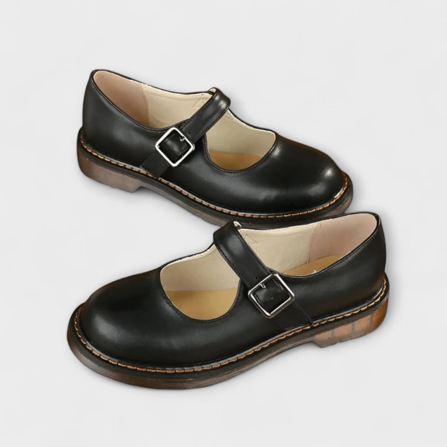 Classic Black Mary Jane Flats for Women – Timeless Style & All-Day Comfort-Caliboot