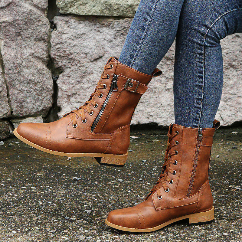 Classic Lace-Up Black Ankle Boots for Women – Timeless Style & All-Day Comfort