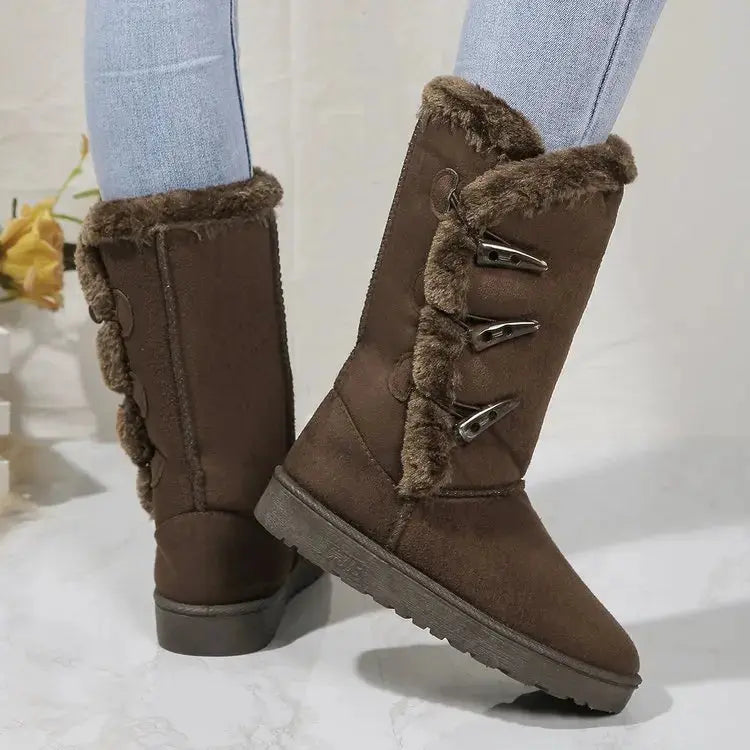 Classic Plush Snow Boots for Women β Warm & Cozy Winter Footwear