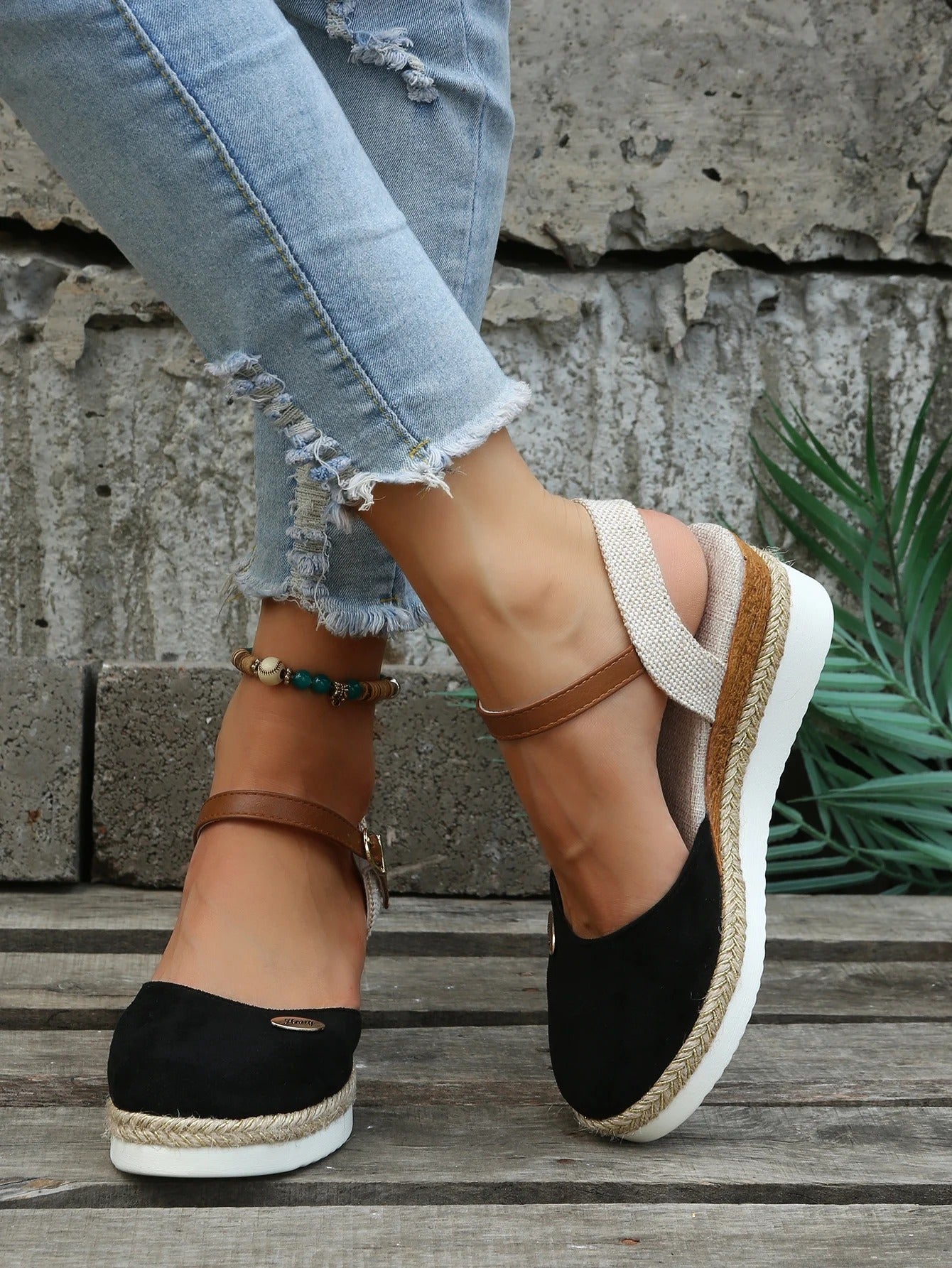 Closed Toe Wedge Sandals for Women – Chic & Comfortable Espadrille Design