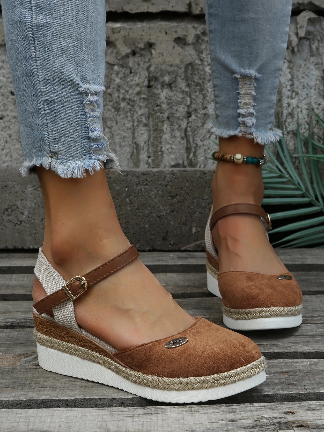 Closed Toe Wedge Sandals for Women – Chic & Comfortable Espadrille Design