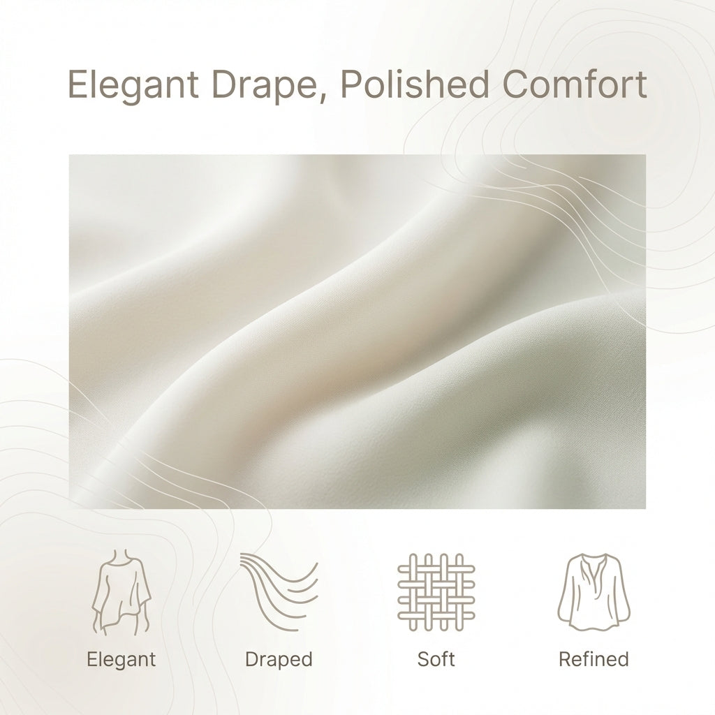 Draped Collared Regular Fit Blouse for Women – Elegant Business Casual Style Caliboot