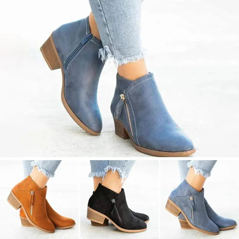 Elegant Black Ankle Boots for Women – Stylish & Comfortable Booties