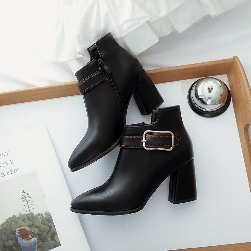 Elegant Buckle Boots for Women – Chic & Comfortable