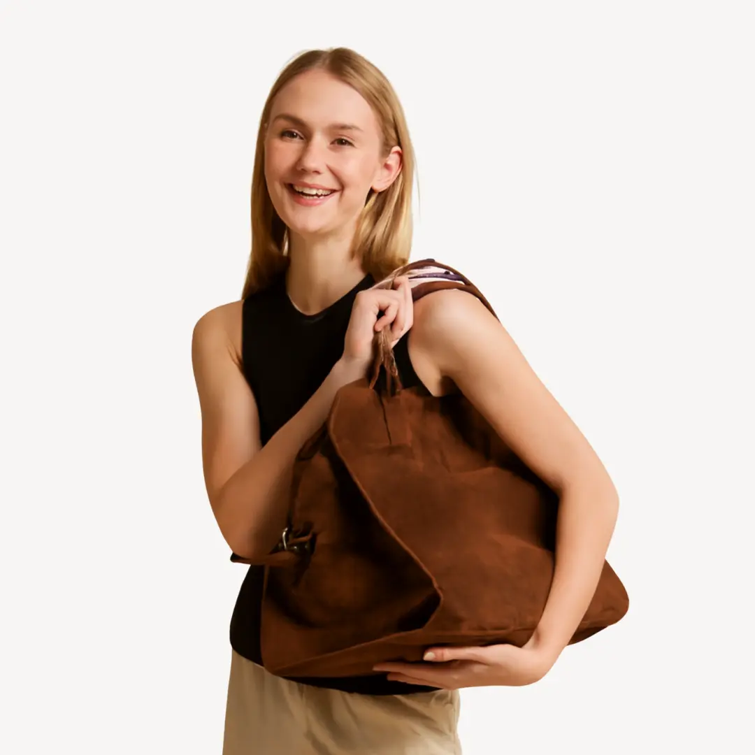 Elegant Suede Tote Bag for Women – Stylish & Functional-Caliboot
