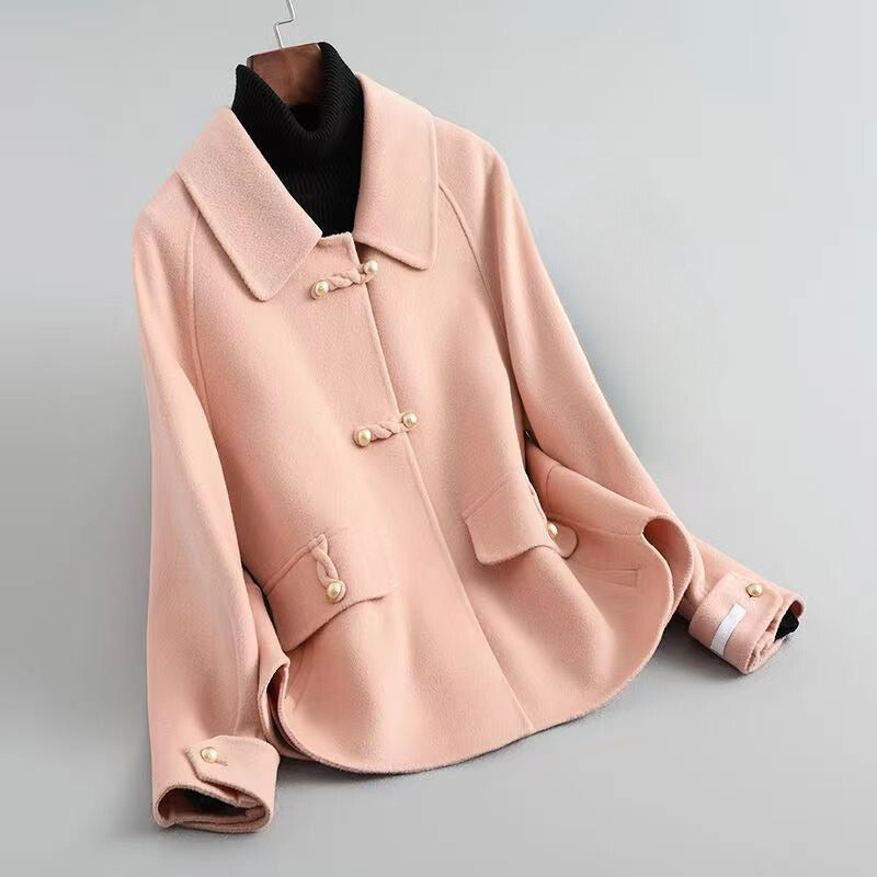 Elegant Pearl Button Coat for Women – Chic & Timeless Winter Style 2