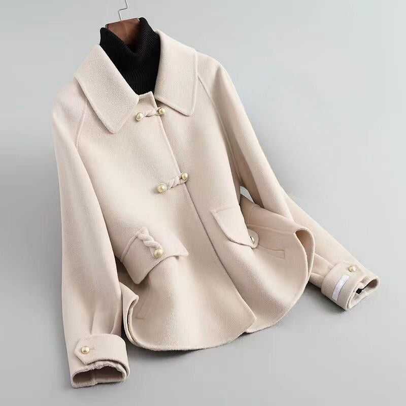 Elegant Pearl Button Coat for Women – Chic & Timeless Winter Style 3