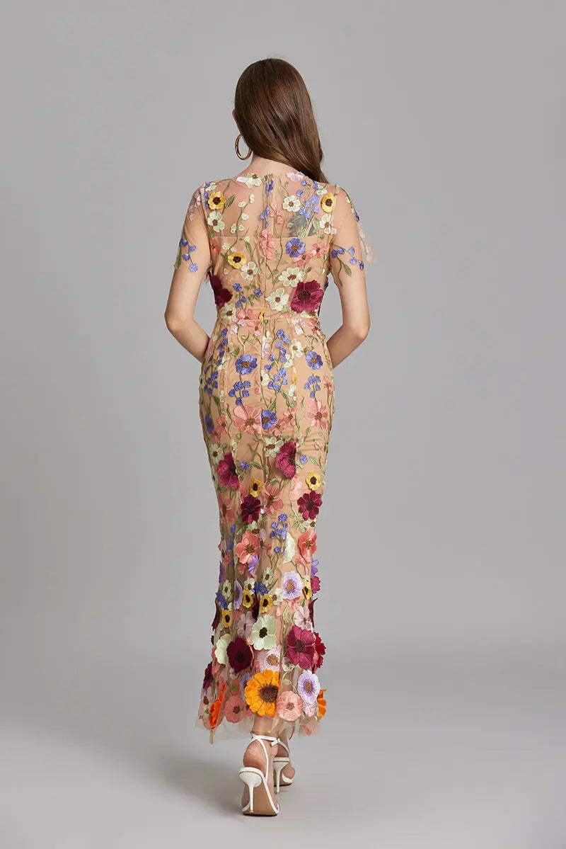 Embroidered White Maxi Dress for Women – Elegant & Flowing Design 8