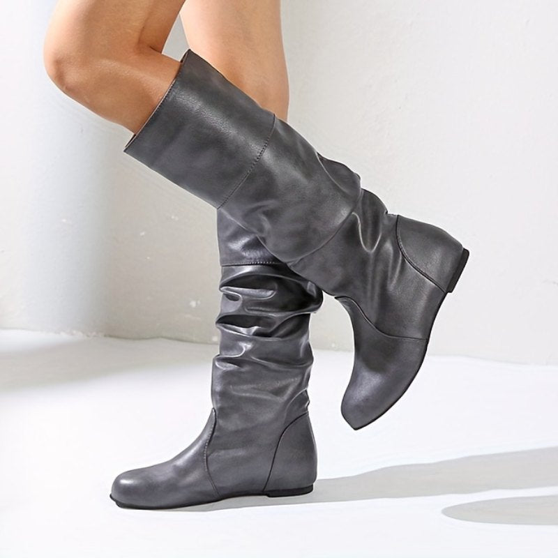 Flora Bottes Plates Élégance à Bout Rond