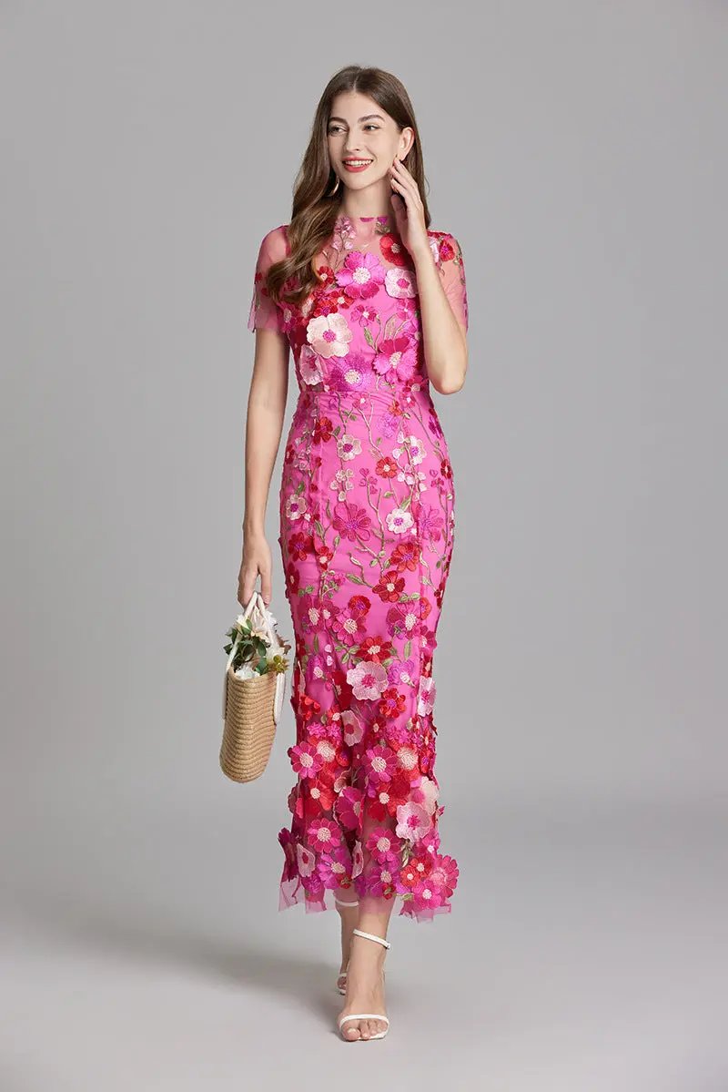 Floral Embroidered Maxi Dress for Women – Lightweight & Breezy-Caliboot