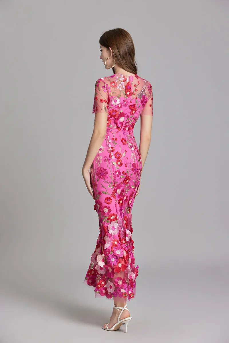 Floral Embroidered Maxi Dress for Women – Lightweight & Breezy-Caliboot