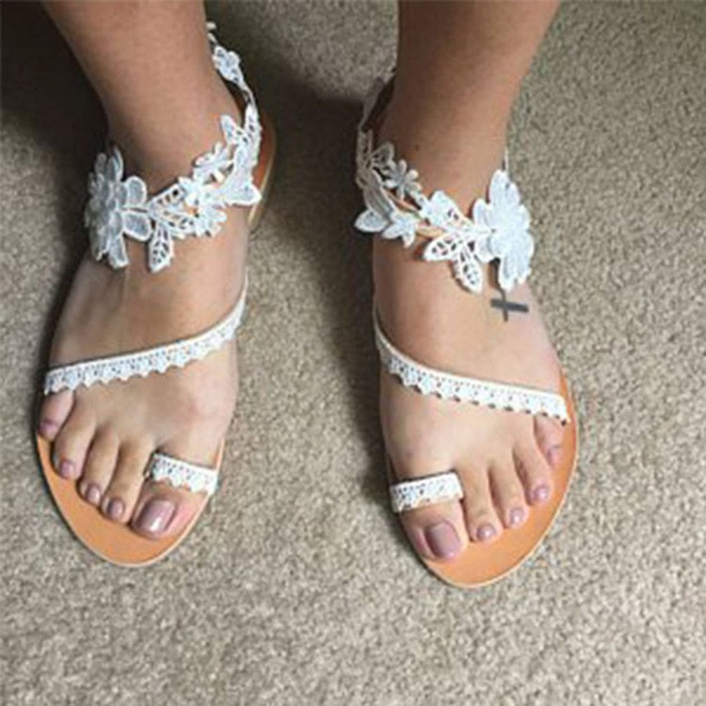 Floral Lace Slippers for Women – Elegant Comfort in Plus Sizes