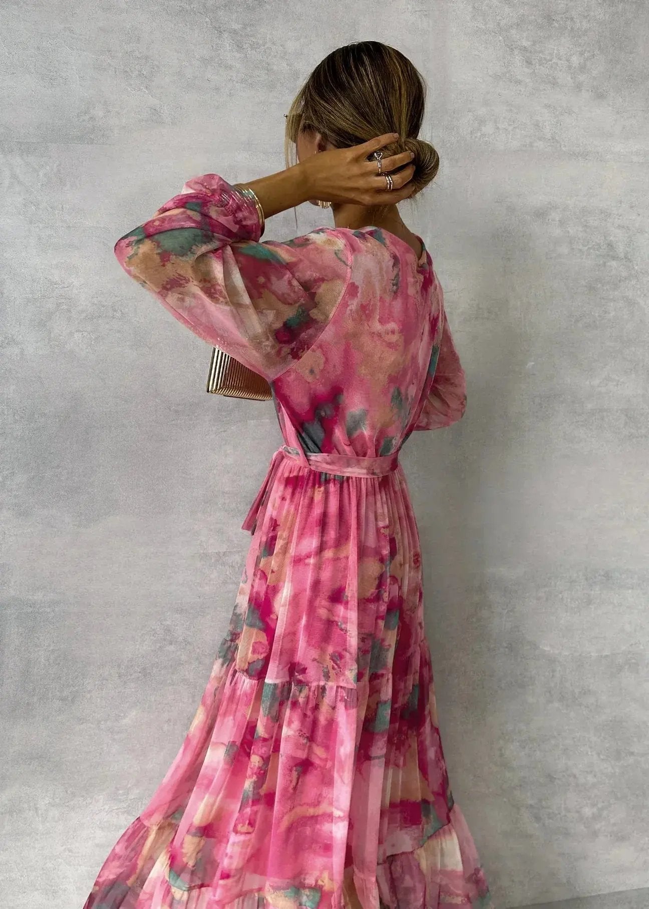 Floral Wrap Dress for Women – Lightweight & Elegant Summer Style-Caliboot