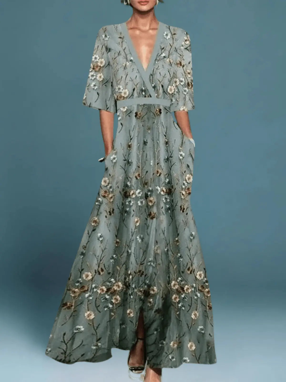Floral Maxi Dress for Women – Elegant & Breezy Summer Style 0