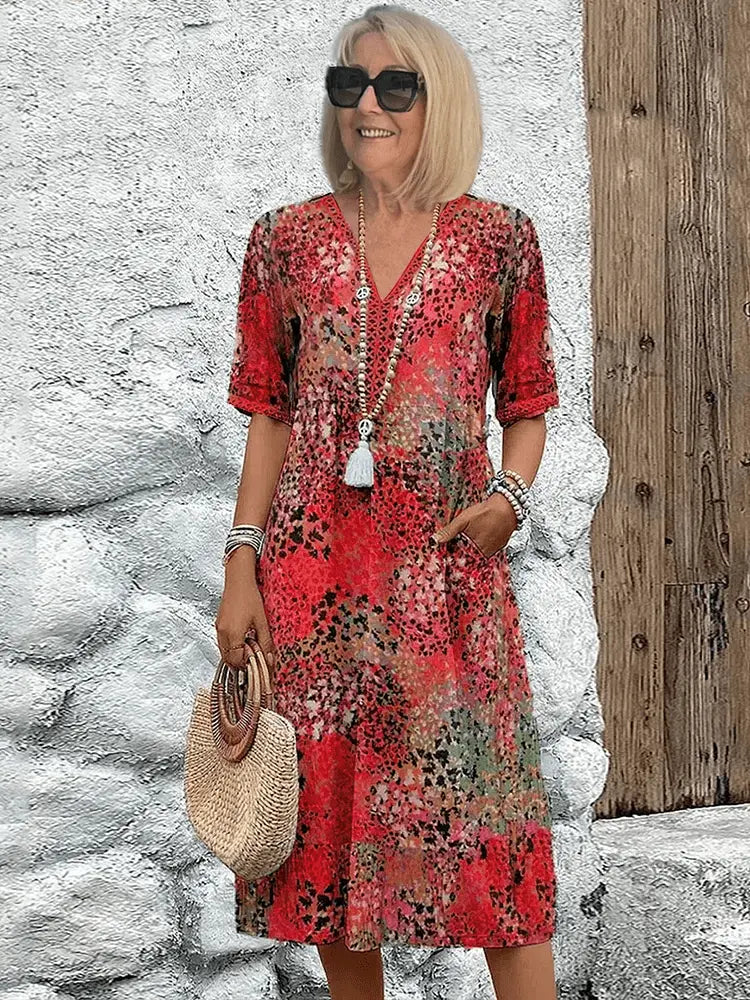 Floral Midi Dress for Women – Breezy & Effortlessly Elegant Summer Style 1