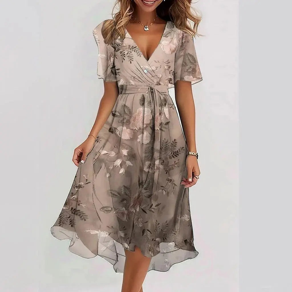 Floral Midi Dress for Women – Effortless Elegance & Flowing Fit for Summer Events 5