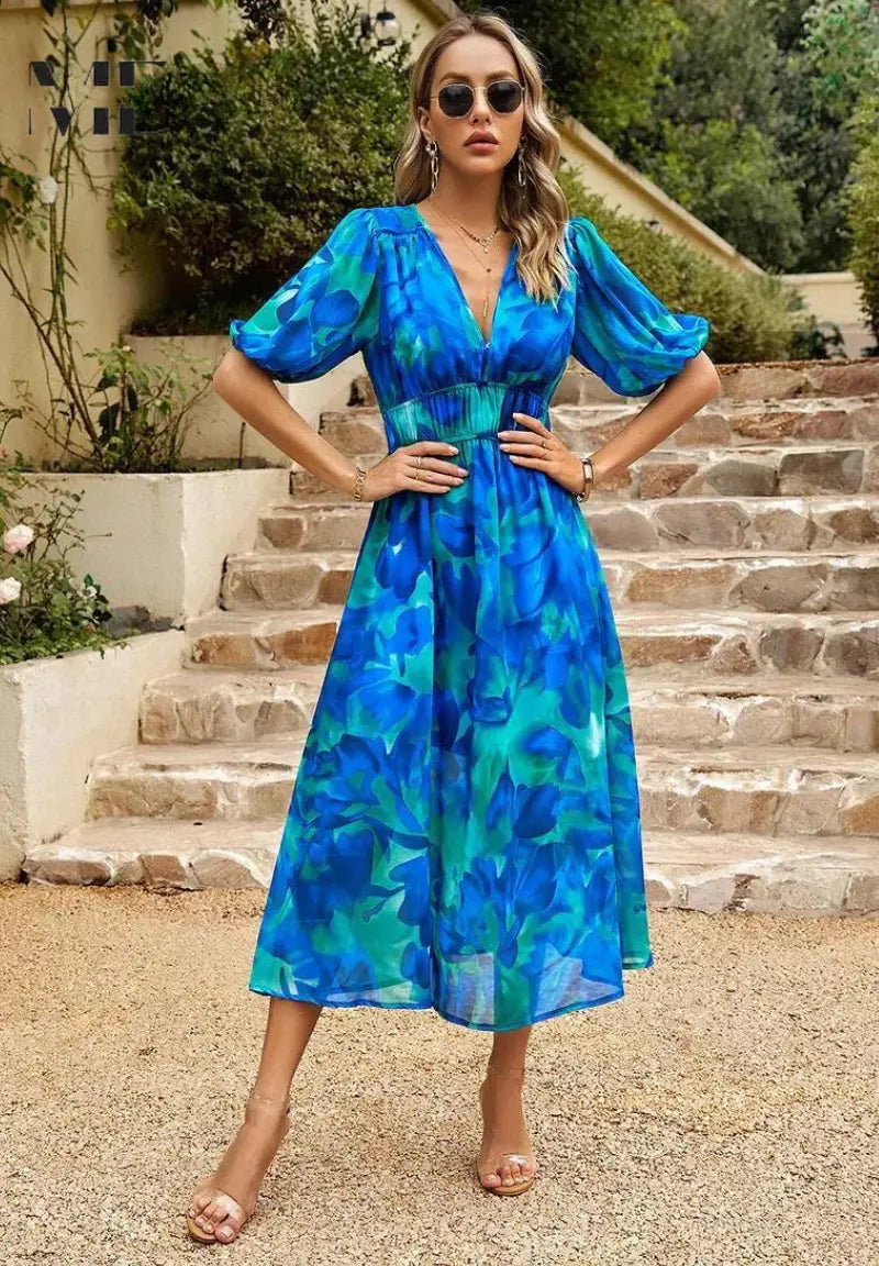 Floral Midi Dress for Women – Elegant & Effortless Style 11