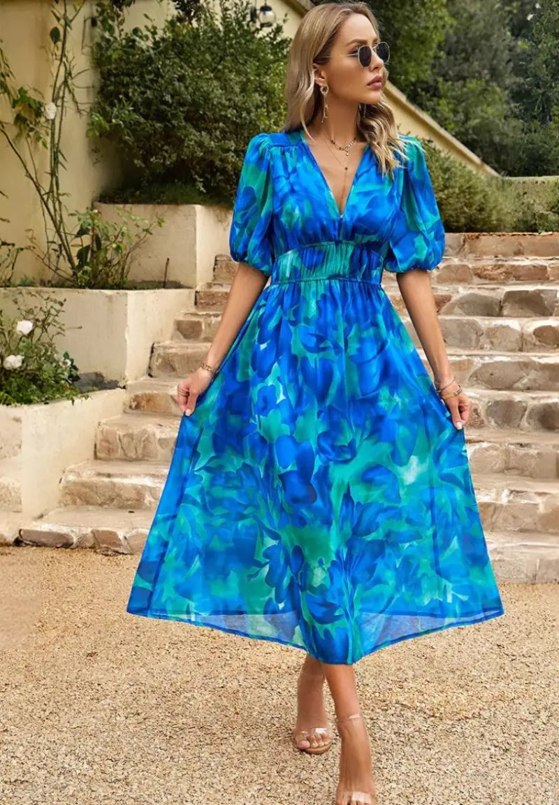Floral Midi Dress for Women – Elegant & Effortless Style 5