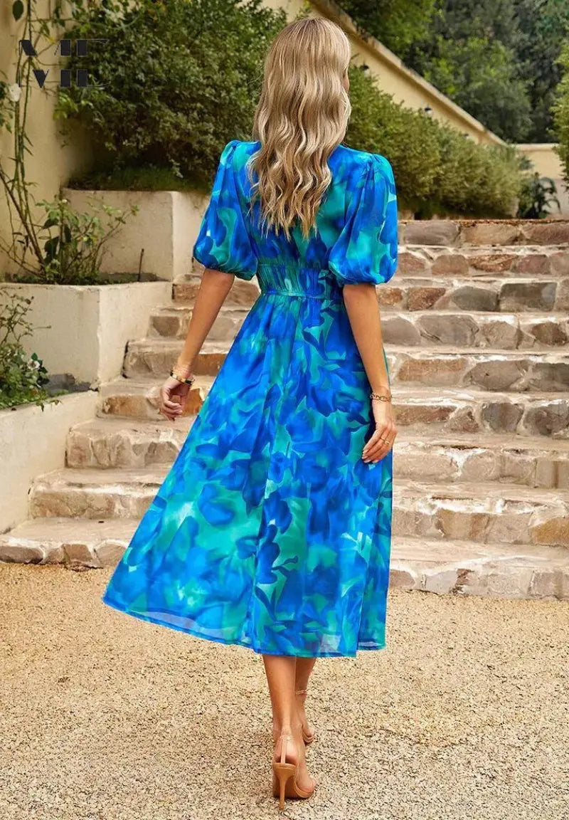 Floral Midi Dress for Women – Elegant & Effortless Style 6