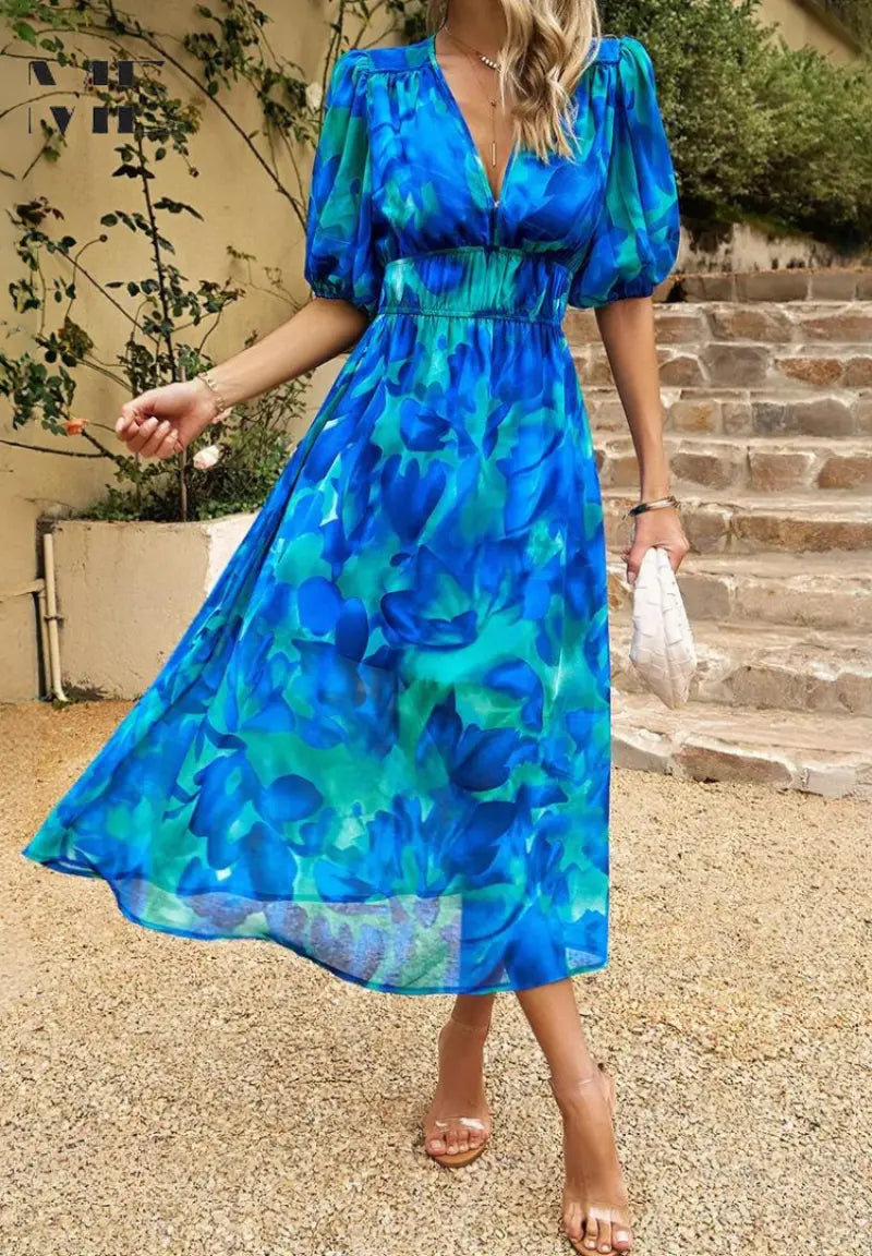 Floral Midi Dress for Women – Elegant & Effortless Style 8
