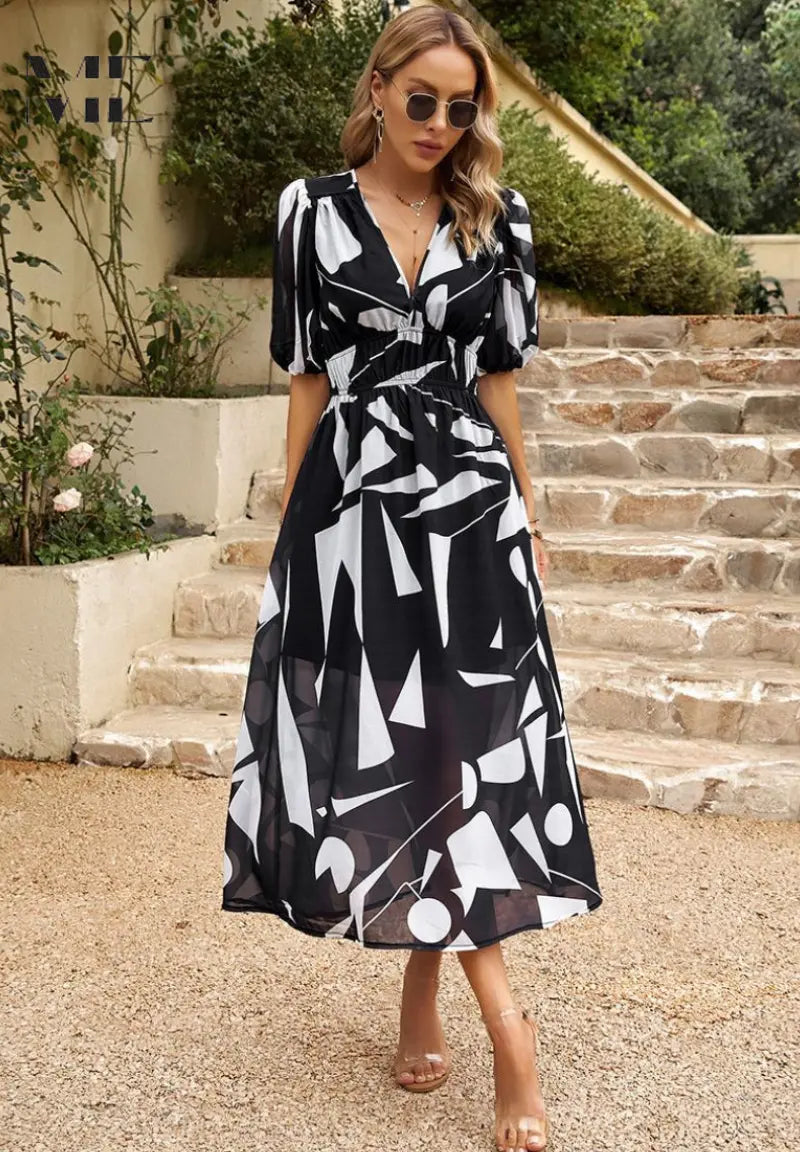 Floral Midi Dress for Women – Elegant & Effortless Style 9
