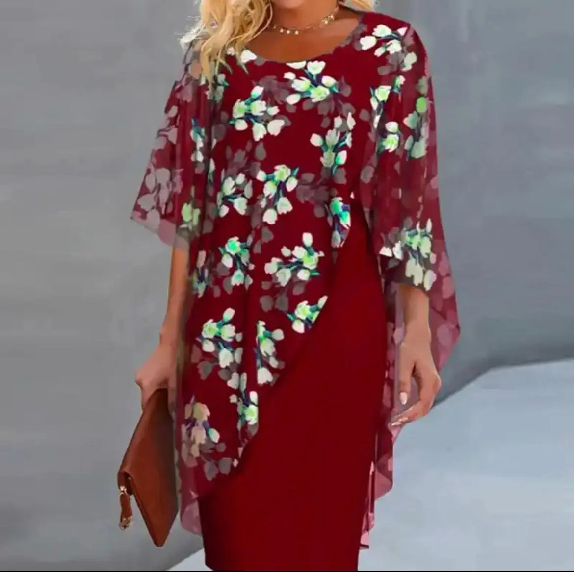 Floral Overlay Dress for Women – Elegant & Timeless Wedding Guest Attire 2