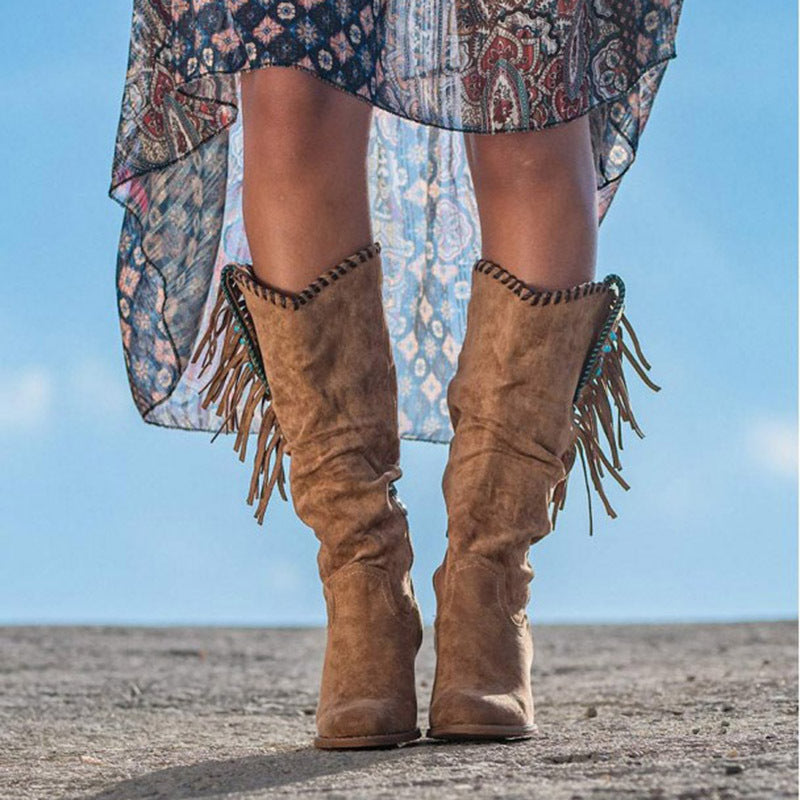Fringe High Boots for Women – Elegant & Unique Style