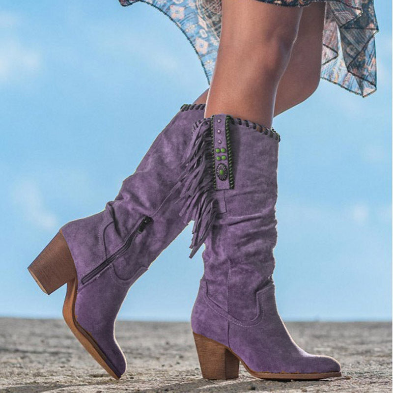 Fringe High Boots for Women – Elegant & Unique Style