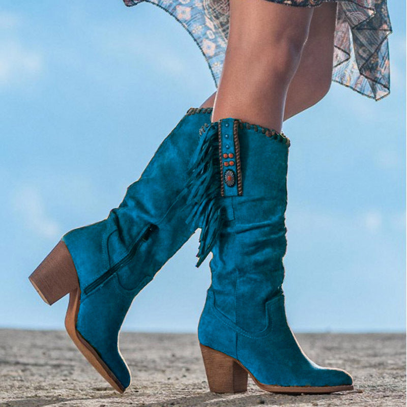 Fringe High Boots for Women – Elegant & Unique Style