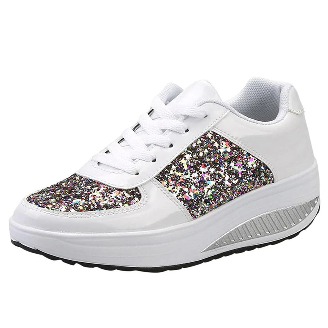 Glitter Platform Sneakers for Women – Stylish & Comfortable