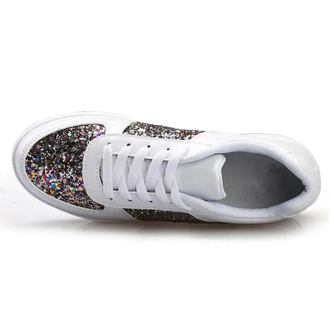 Glitter Platform Sneakers for Women – Stylish & Comfortable