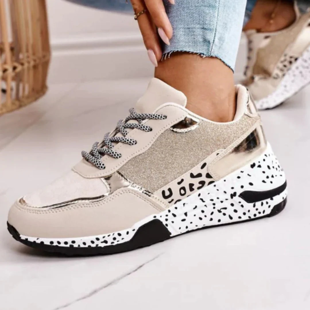 Glittery Chunky Sneakers for Women – Stylish & Comfortable